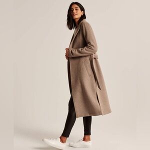 Abercrombie & Fitch Wool-Blend Belted Dad Coat